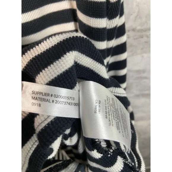 Lauren Ralph Lauren Striped Midi A-Line Dress Ribbed Crew Neck Short Sleeve XXS - Picture 9 of 11